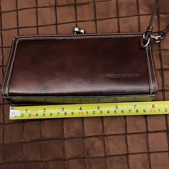 Pelle Studio bronze leather mini clutch wristlet - Picture 12 of 15